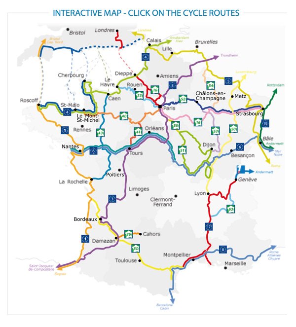 long distance cycle routes in France